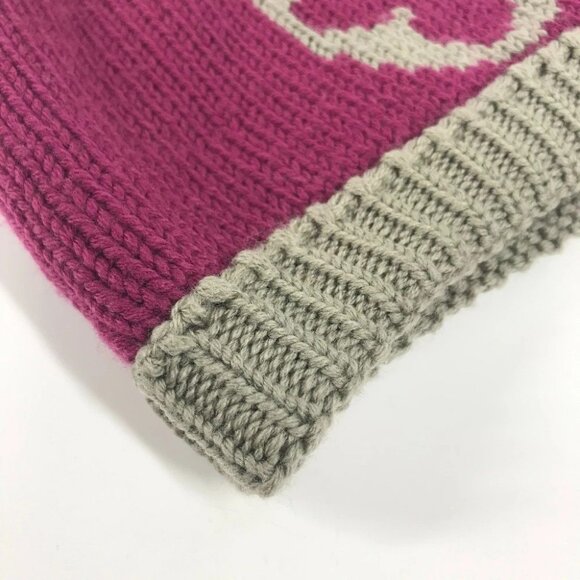 LOUIS VUITTON M72768 Monogram Snood Grand Floor Neck Warmer Scarf wool purple - Picture 10 of 16